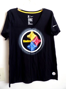 Pittsburgh Steelers Women's Nike Black T Shirt NFL Team Apparel XL - Picture 1 of 3
