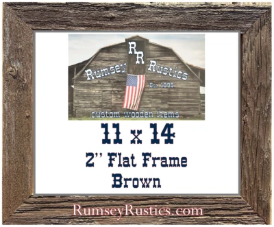 11x14" ancho 2" granero primitivo marco de fotos reciclado madera envejecida Foto 1 de 4