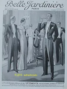 PUBLICITE BELLE JARDINIERE SOIREE MONDAINE SIGNE CAZENOVE DE 1933 FRENCH AD PUB - Picture 1 of 1