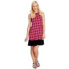 New - Kate & Mallory Printed Knit Sleeveless Solid Border Flip Flop Dress
