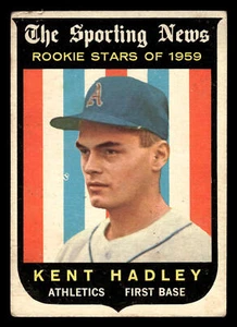 1959 Topps Kent Hadley Sporting News Rookie Stars #127 - Picture 1 of 2