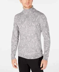 Tasso Elba Men's Paisley Supima Cotton Turtleneck Size Large - Picture 1 of 4