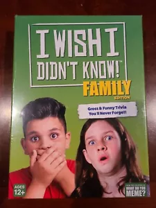 I Wish I Didn't Know! Edición Familiar The Gross Funny Trivia Juego Nuevo en Caja Sellado - Imagen 1 de 6