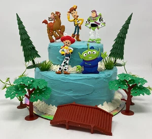 Disney Toy Story Deluxe Birthday Cake Topper Set Featuring Woody - Picture 1 of 20