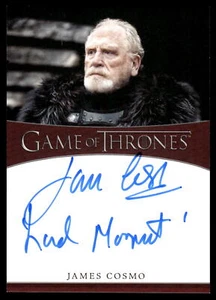 GAME OF THRONES IRON ANNIVERSARY James Cosmo "LORD "MORMONT" INSCRIPTION AUTO - Picture 1 of 2