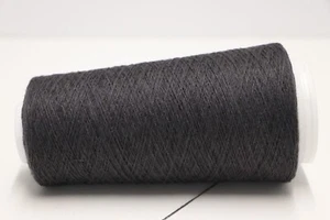 H63 (120€/kg) 100g KASCHMIR ANGORA SEIDE LAMBSWOOL DUNKELGRAU (28/2) Zwirn - Bild 1 von 1