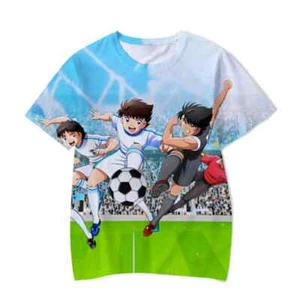 Captain Tsubasa 3D Print Streetwear Boy Girl Casual Oversized O-Neck TShirt - Picture 1 of 40