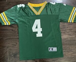 Vintage Brett Favre #4 Green Bay Packers NFL Football Starter Jersey Youth Large