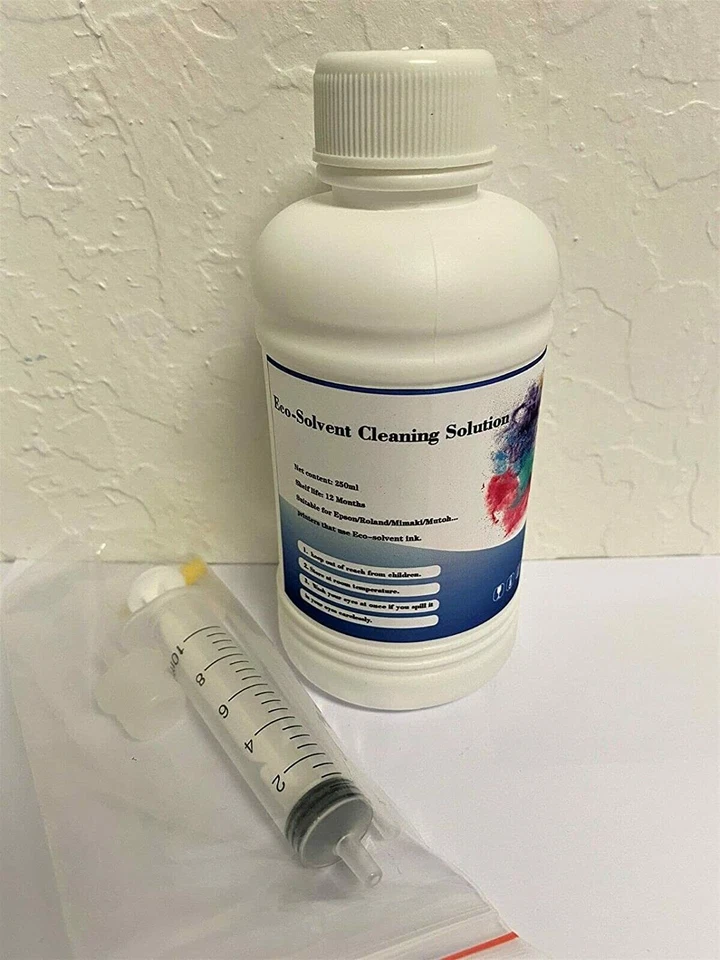 Eco Solvent Cleaning Solution 250 ml for Mimaki Roland Mutoh Epson Ink Line Head - Image 1 of 1
