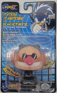 Rare Sonic X Dr. Eggman Swicherz Self Stick Computer Inter-changable Bust Figure - Picture 1 of 2