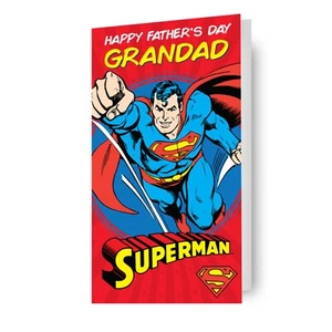 Tarjeta del Día del Padre | Feliz Día del Padre Abuelo | DC Comics Superman - Imagen 1 de 6