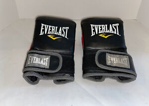 Everlast Size L XL Mixed Martial Arts Gloves MMA Boxing Kickboxing Black 12oz