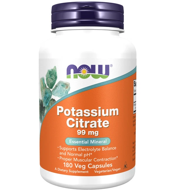 Potassium citrate 180 capuchons 99 MG par Now Foods