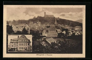 AK Königstein /Taunus, Kathol. Schwesternhaus, Totalansicht mit Ruine  - Picture 1 of 2
