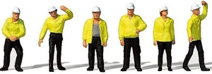 Merten NEW #0212588 HO 1/87 Scale Set of 6 Factory Industrial Workers - Picture 1 of 4