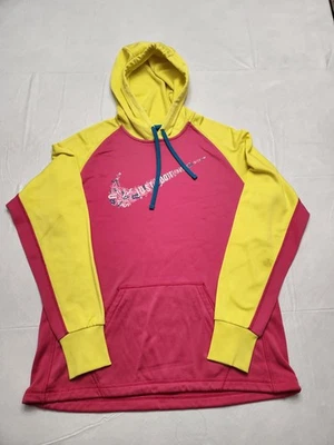 Sudadera con Capucha Nike Therma-FIT Para Mujer Grande Rosa Amarillo Just Do It Pullover Sudadera Foto 1 de 4