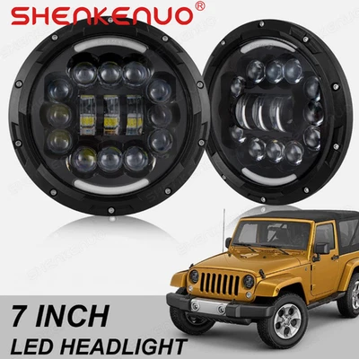 Faros LED redondos de 7 pulgadas DRL ámbar intermitente para Suzuki Samurai SJ410 Foto 1 de 4