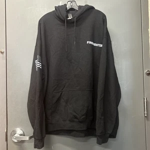 Sudadera con capucha negra de bombero invertida brazo bandera de Estados Unidos 4XL - Imagen 1 de 6