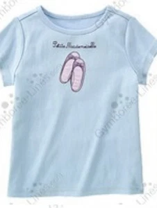 GYMBOREE PETITE MADEMOISELLE TOP PLANO AZUL MANGA CORTA MORADO TALLA 6 Nuevo - Imagen 1 de 2