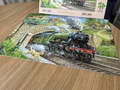 HOP House Of Puzzles Train Spotting BIG 250 Piece Jigsaw Puzzle COMPLETE  - Image 1 of 2