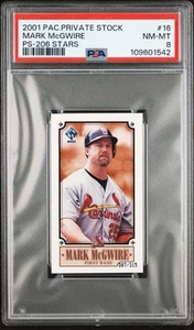 Pacific Private Stock PS-206 2001 estrellas/315 Mark McGwire #16 PSA 8 HOF - Imagen 1 de 2