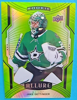2020-21 Jake Oettinger Upper Deck Allure Green Quartz Rookie RC /99 - Image 1 of 3
