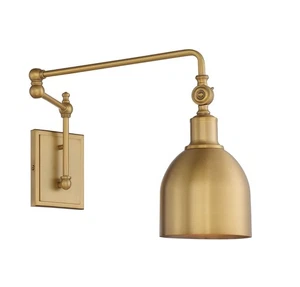 Savoy House | Meridian 1-Light Adjustable Wall Sconce | Natural Brass | M90019NB - Picture 1 of 12
