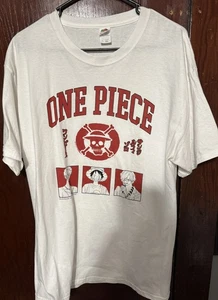 One Piece Anime Logo T-Shirt Herren Gr. L weiß - Bild 1 von 10