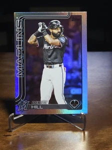2025 Topps Update Derek Hill #US305 Rainbow Foil Marlins - Picture 1 of 2
