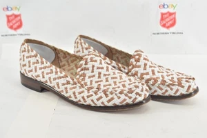 Bally Women's Size 3 Brown & White Loafers (4990S) - Picture 1 of 10