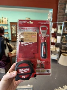 Milwaukee Promo Set Hard To Find** Bottle Opener, Coozie, Stud Tape Measure Tool - Picture 1 of 6