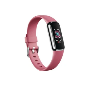 FITBIT Luxe Tracker Orchid Platinum 5+ Days Battery Life Smart Watch New - Picture 1 of 8