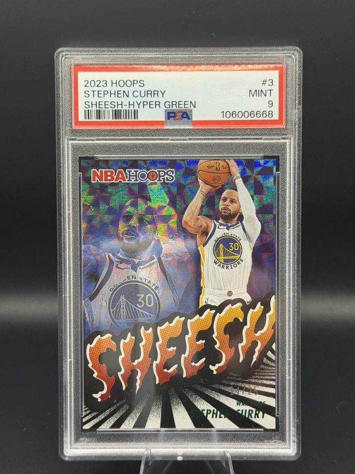 Panini Hoops Hyper Greeb Stephen Curry 2023 14/25 #3 PSA 9 Foto 1 de 2