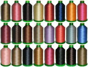 STRONG BONDED NYLON THREAD 40'S, 3000MTRS, SOMABOND THREADS, ASSORTED COLOURS - Picture 1 of 50