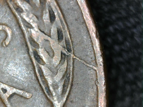 1951 Wheat Cent (Die crack from rim through right stalk) Cover