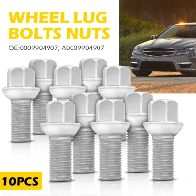 10PC Wheel Lug Nuts Bolts For Mercedes Benz E350 E300 E320 E400 E500 GL320 GL350 - Image 1 of 4
