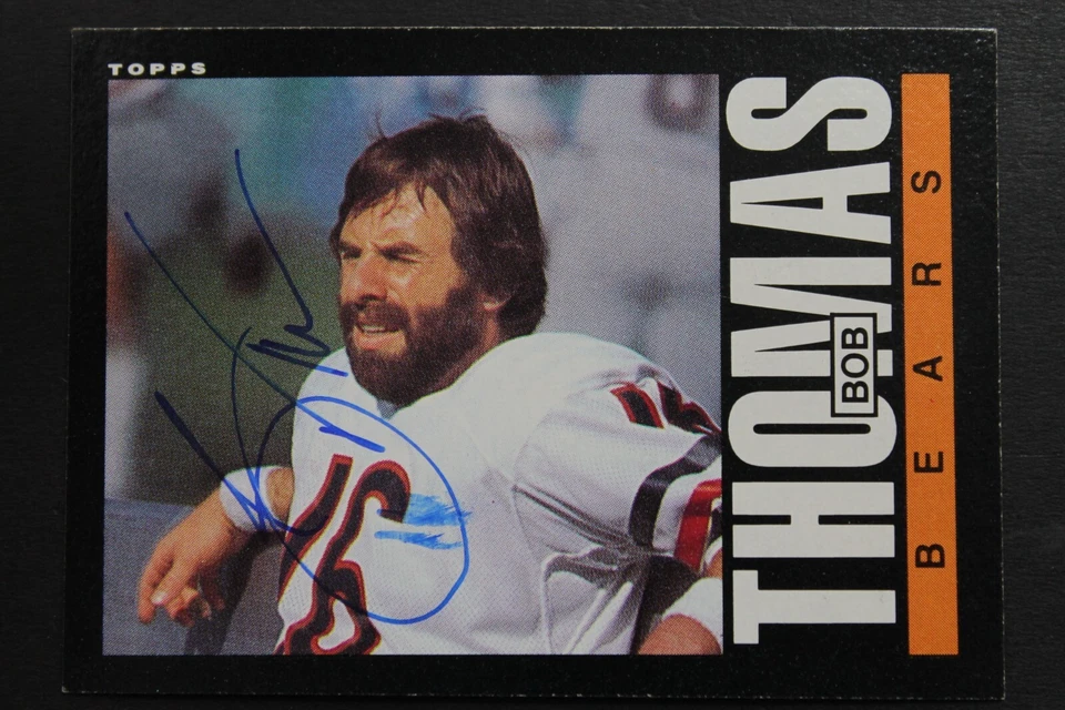Bob Thomas Chicago Bears Notre Dame Autographed Signed 1985 Topps Card #36 - Image 1 of 3