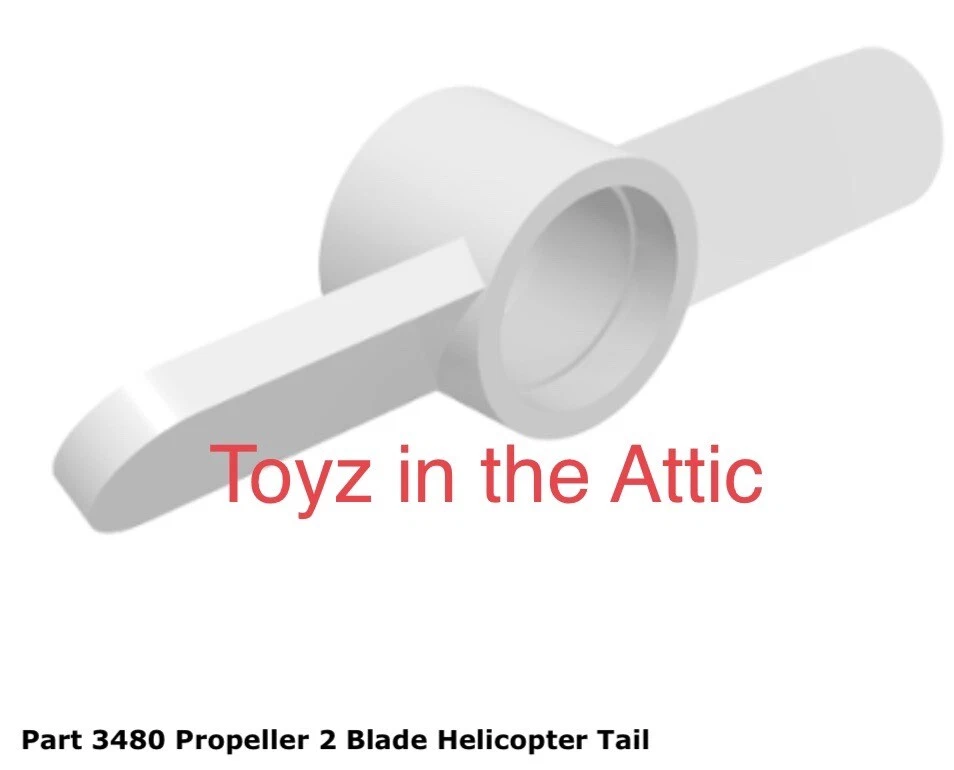 Lego 1x 3480 Hélice Blanca 2 Hojas Cola Helicóptero Foto 1 de 1