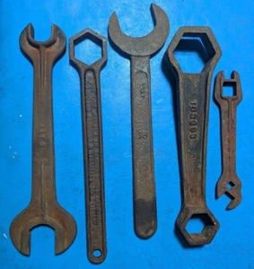 Vintage large implement wrenches lot of 5 USA Made. - Picture 1 of 8