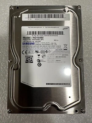 Samsung HD103SI 1TB 3.5" HDD PN: HD103SI/JP1 / P/N: 499431FS425483  SATA HDD - Image 1 of 4