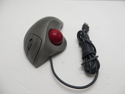 Logitech Trackman Wheel Mouse USB Optical Trackball Mouse Silver T-BB18 TESTED - Image 1 of 4