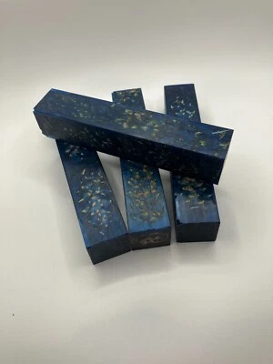 8x LOT Blue Spruce Pine Cone Alumilite Pen Blank 1" x 1" x 5- 1/8"