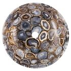 Resin with Lignt Gray Agate Wash Basin Round Marble Kitchen Vessel for Resturant