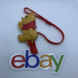 Vintage Winnie the Pooh First Years Disney Pacifier Binkie Clip 10" Red Strap