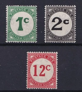 British Guiana 1940 postage dues D1, D, D4 MNH - Picture 1 of 1