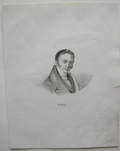 Daniel-F. Auber (1782-1871) franzöischer Komponist  Orig. Lithografie 1850 - Bild 1 von 1