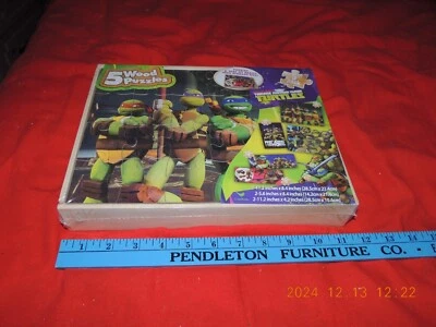 Nickelodeon Teenage Mutant Ninja Turtles 5 Wood Puzzles - Image 1 of 2