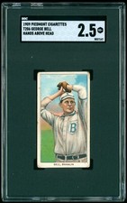 GEORGE BELL 1909-11 T206 Piedmont 150/25 Hands Over Head SGC 2.5 BROOKLYN Prewar
