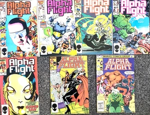 ALPHA FLIGHT. NUMBER'S 2. 16. 20. 29 35-36. & 40. (7 ISSUE 1983-1986 LOT). - Picture 1 of 22