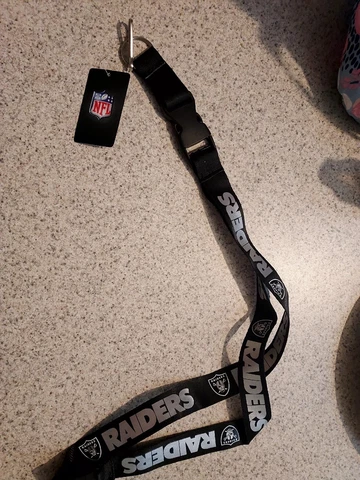 Las Vegas Raiders NFL Official Black Lanyard Cover